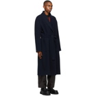 Loewe Navy Wool and Cashmere Coat