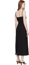Sandy Liang Black Sen Midi Dress