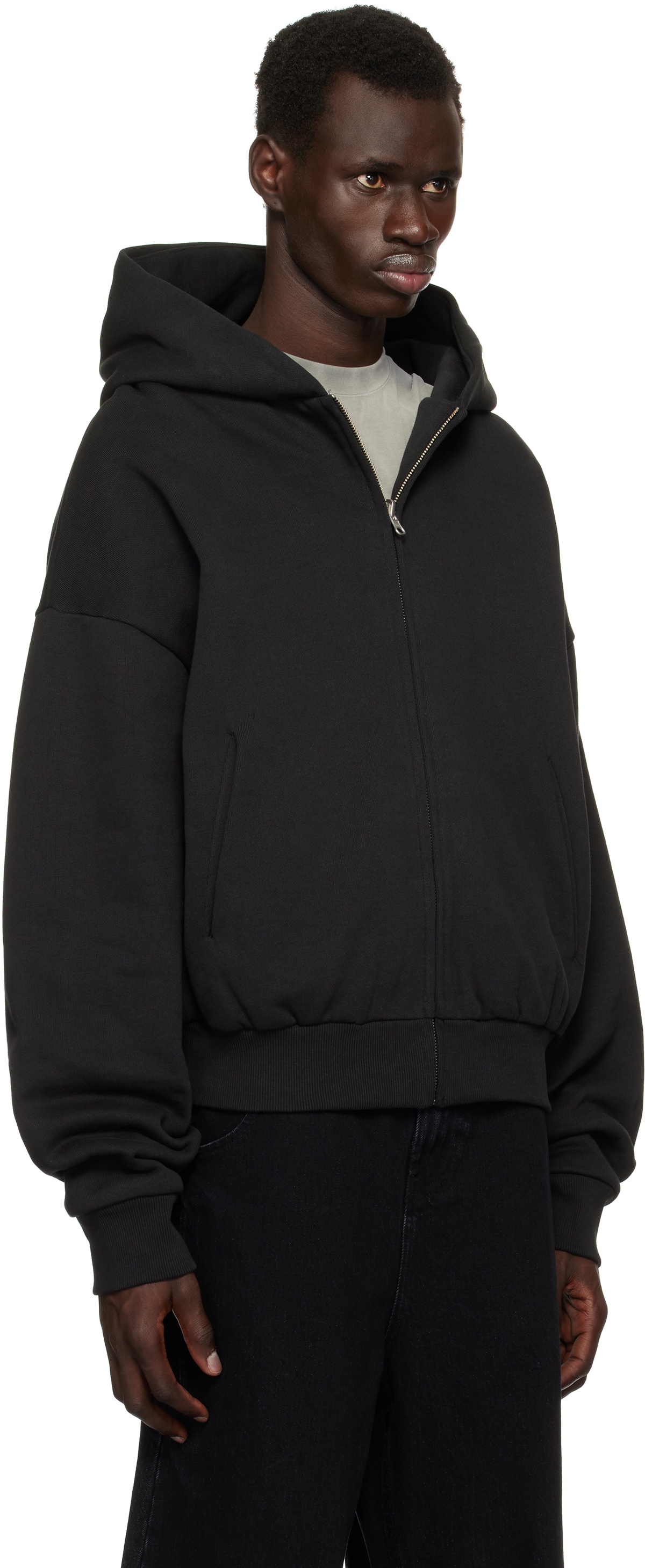 Entire Studios Black Thermal Hoodie Entire Studios