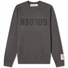 Golden Goose Men's Golden Distressed Crew Sweat in Anthracite