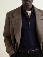 Officine Générale - Wool Half-Zip Polo Sweater - Blue
