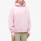Jacquemus Men's Bow Logo Hoody in Pink