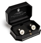 Turnbull & Asser - Button Silver Mother-of-Pearl Cufflinks - White