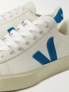 Veja - Campo Suede-Trimmed Full-Grain Leather Sneakers - White