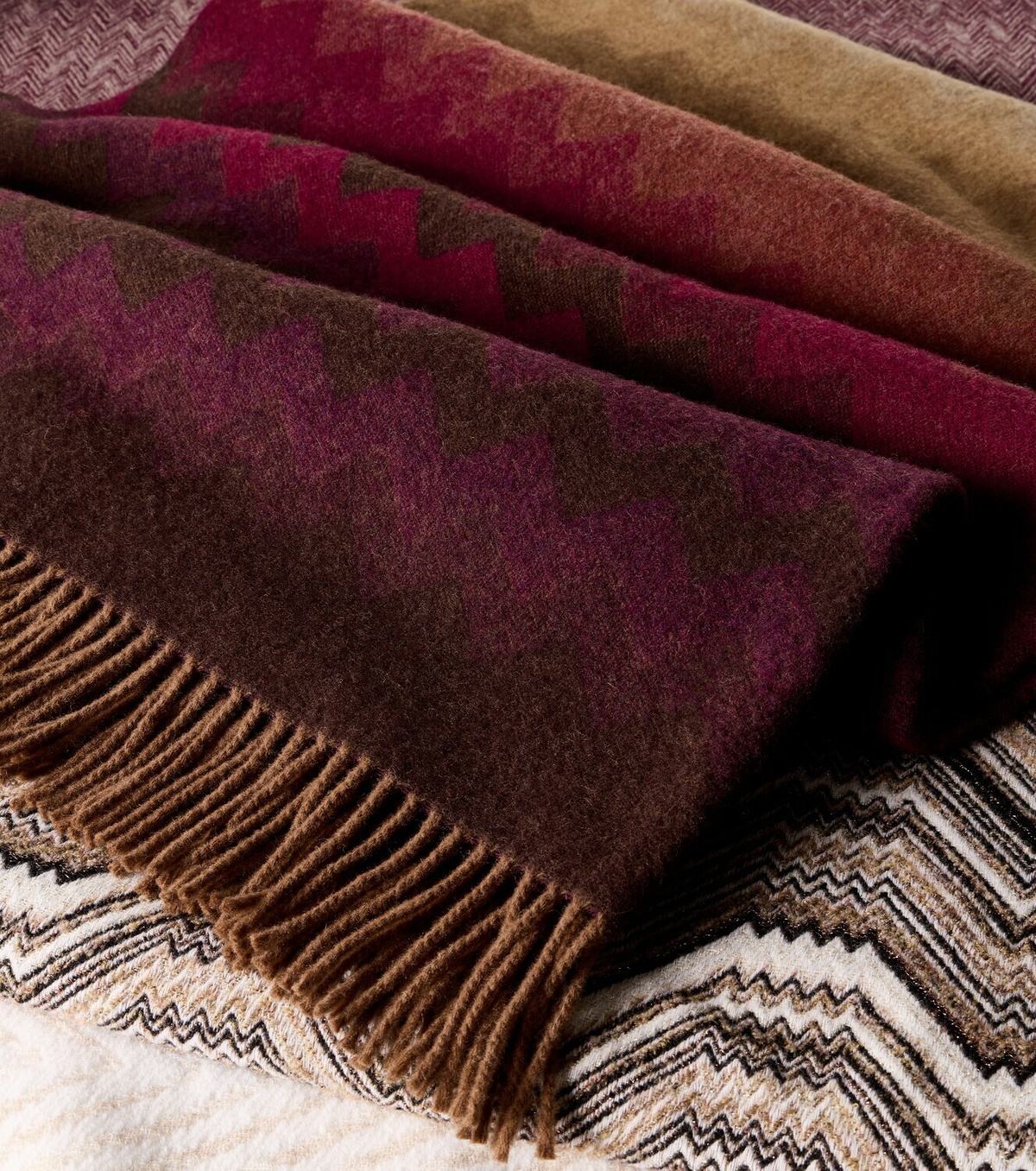 Missoni Anemone fringed wool-blend throw