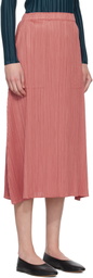 PLEATS PLEASE ISSEY MIYAKE Pink Monthly Colors October Maxi Skirt