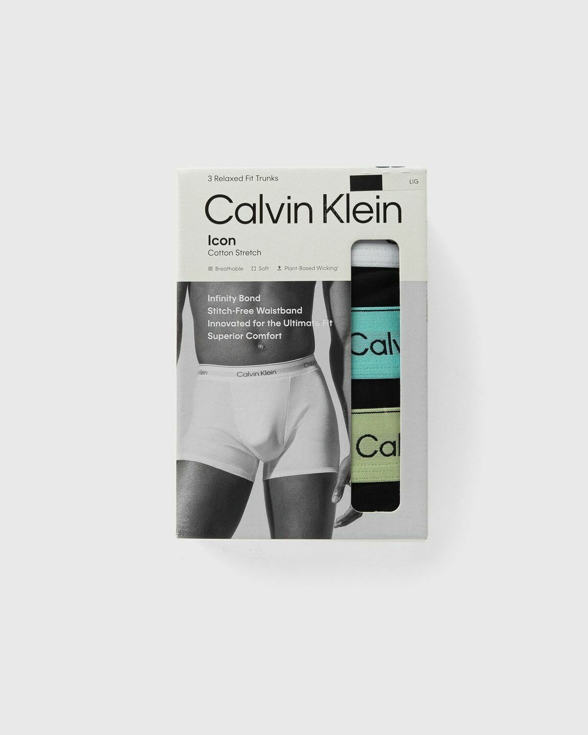 Calvin Klein Underwear TRUNK ICON COTTON STRETCH 3-PACK Black Mens Boxers & Brief