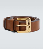 Miu Miu Logo leather belt