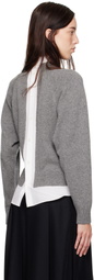 UNDERCOVER Gray & White Knit Sweater