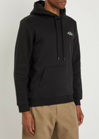 Les Deux Ben Globe Hooded Cotton Sweatshirt Black