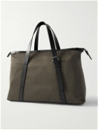 Mismo - Leather-Trimmed Herringbone Canvas Holdall