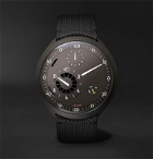 Ressence - Type 2A Mechanical 45mm Titanium and Leather Watch with Smart Crown Technology - Black