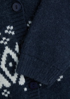 Kitri Felicia Fair Isle Knitted Cardigan Navy