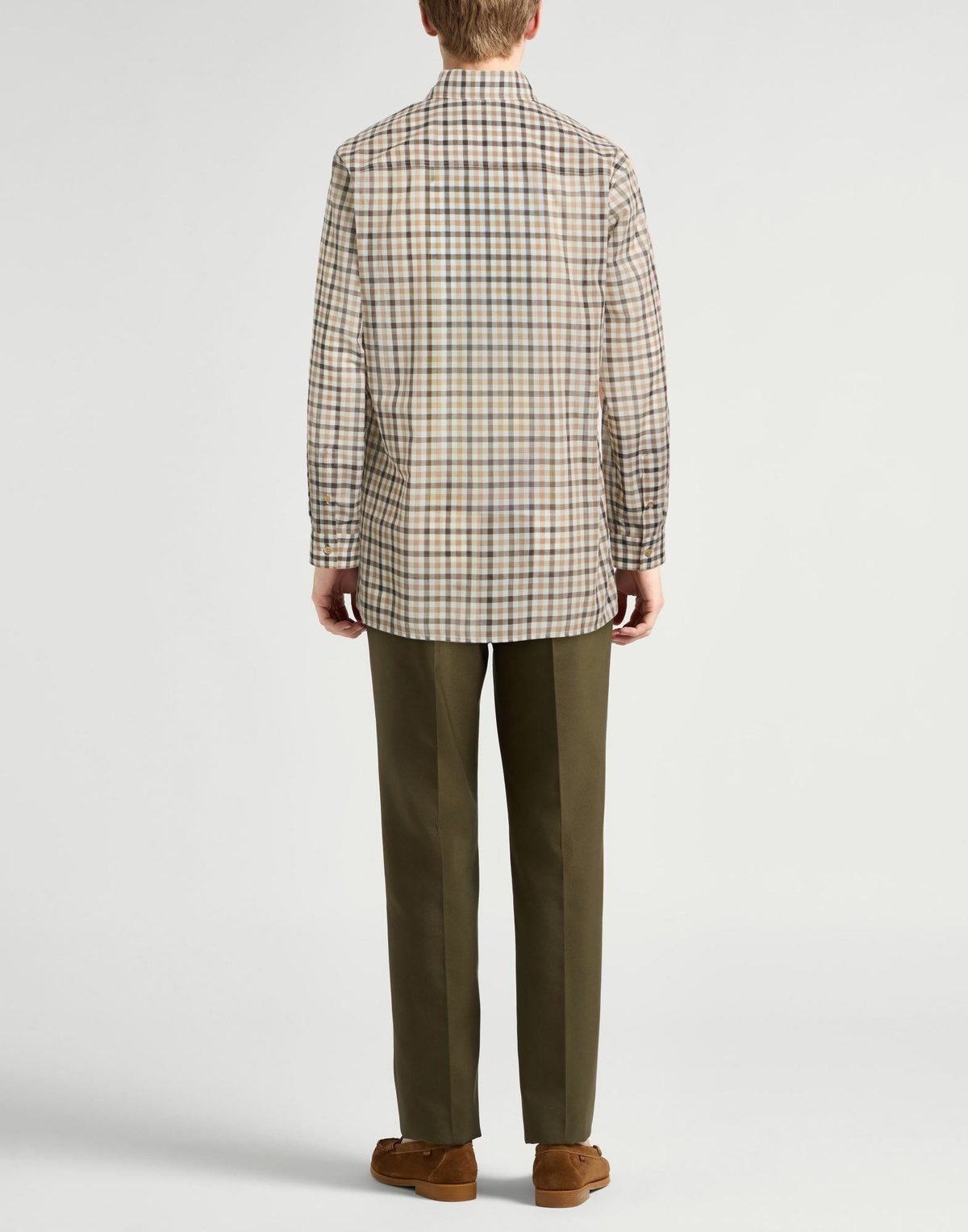 Agnona Mens Shirt Khaki