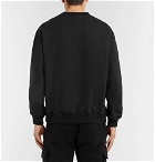 Resort Corps - Embroidered Loopback Cotton-Jersey Sweatshirt - Black