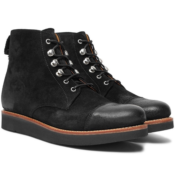 Photo: Grenson - Newton Brushed-Suede Boots - Men - Black