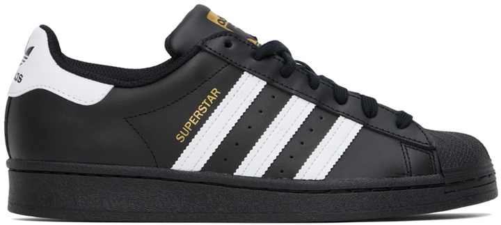 Photo: adidas Originals Black Superstar Sneakers