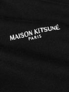 Maison Kitsuné - Logo-Embroidered Cotton-Jersey T-Shirt - Black