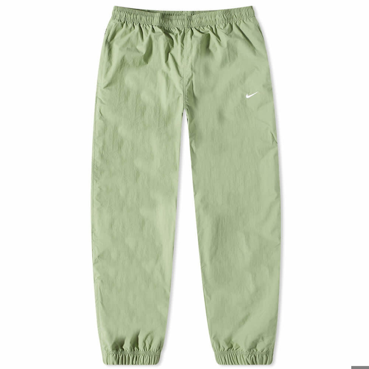Nike Men's Solo Swoosh Nylon Track Pant in Oil Green/White Nike