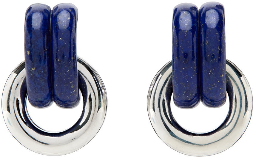 Photo: Uncommon Matters Silver & Blue Billow Link Earrings