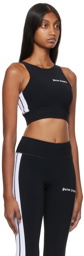 Palm Angels Black Cropped Sport Top
