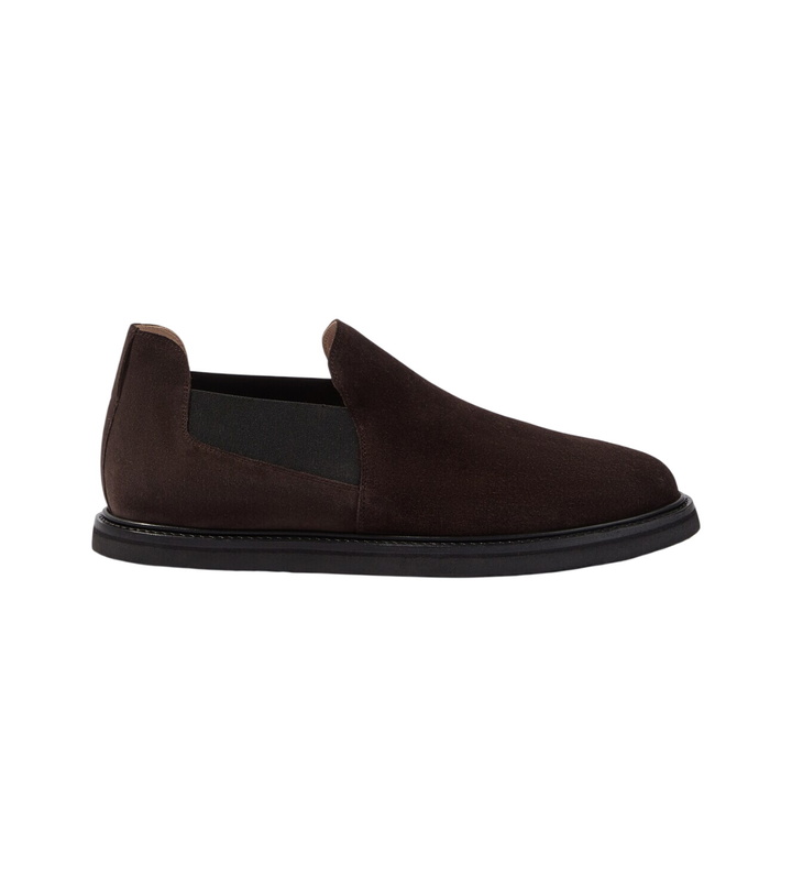 Photo: The Row Parker suede slip-on shoes