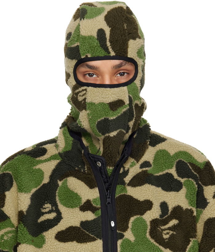 Photo: BAPE Green ABC Camo Boa Fleece Balaclava