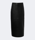 Róhe Leather pencil skirt