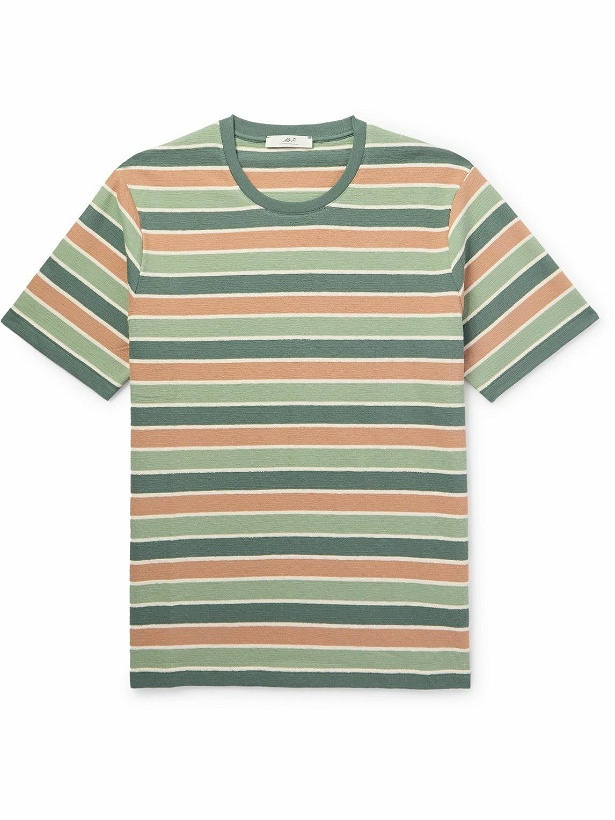 Photo: Mr P. - Striped Cotton-Jersey T-Shirt - Green