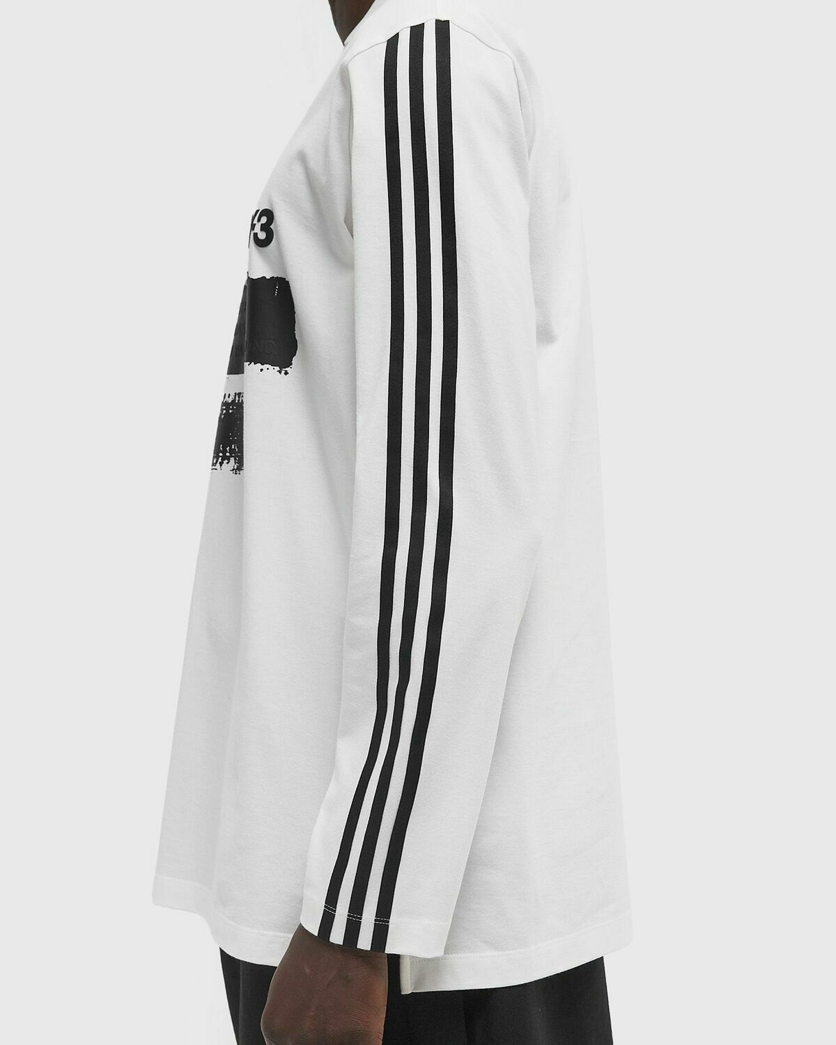 Y-3 GFX LOGO LS TEE White Mens Longsleefe Y-3 Y-3 GFX LOGO LS TEE White Mens Longsleefe Y-3
