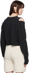 System Gray Cutout Sweater