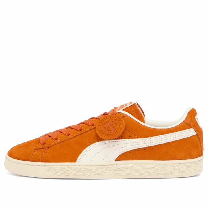 Photo: Puma Men's Suede Charles F. Stead Sneaker in Orange/White