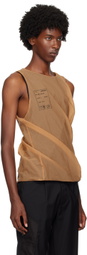 Olly Shinder Black & Tan Twisted Tank Top