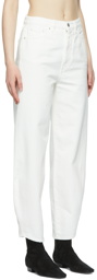 Totême White Barrel Jeans