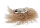 MM6 Maison Margiela Brown Faux Fur Ring