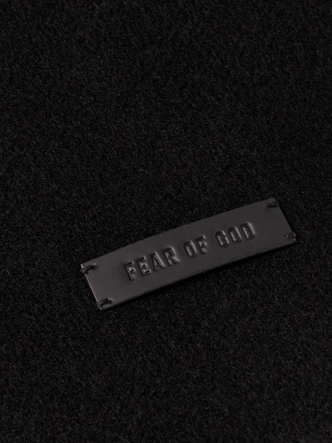 Fear of God - Oversized Double-Breasted Belted Melton Wool Overcoat - Black