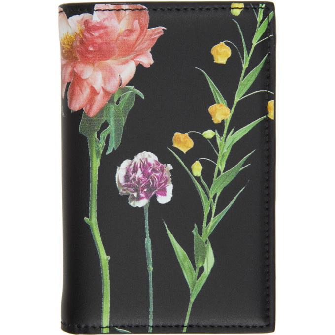 Photo: Valentino Black Valentino Garavani Floral Bifold Card Holder