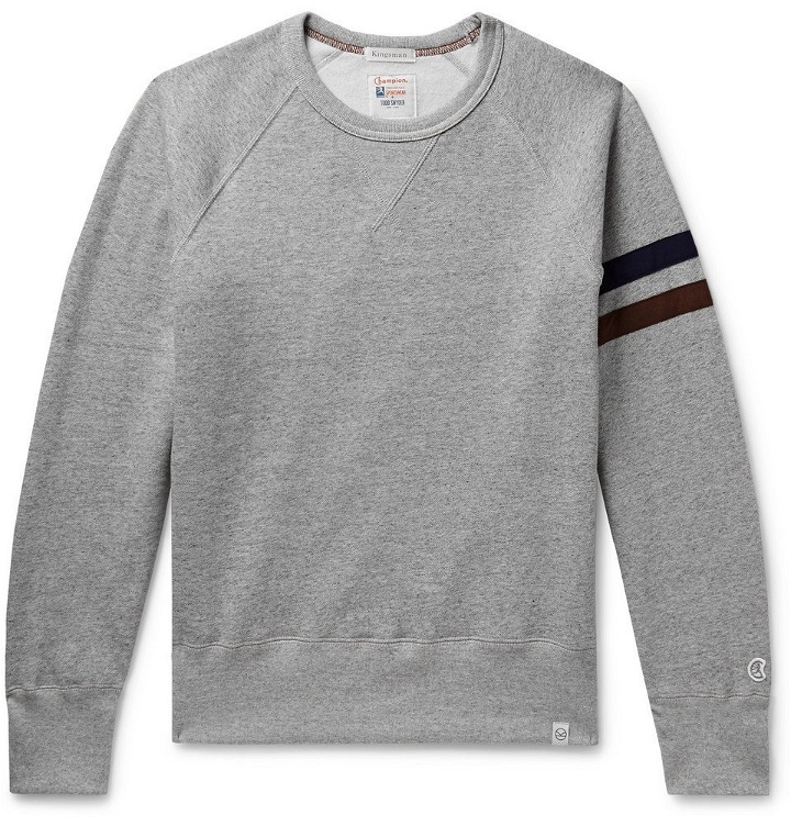 Photo: Kingsman - Todd Snyder Champion Harry's Fleece-Back Cotton-Blend Jersey Sweatshirt - Gray