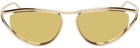 Bottega Veneta Gold Cat-Eye Sunglasses