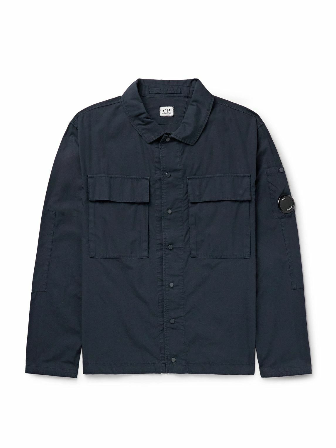 C.P. Company - Logo-Appliquéd Cotton-Ripstop Overshirt - Blue C.P.