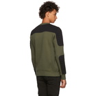 Balmain Green Flocked Coin Sweatshirt