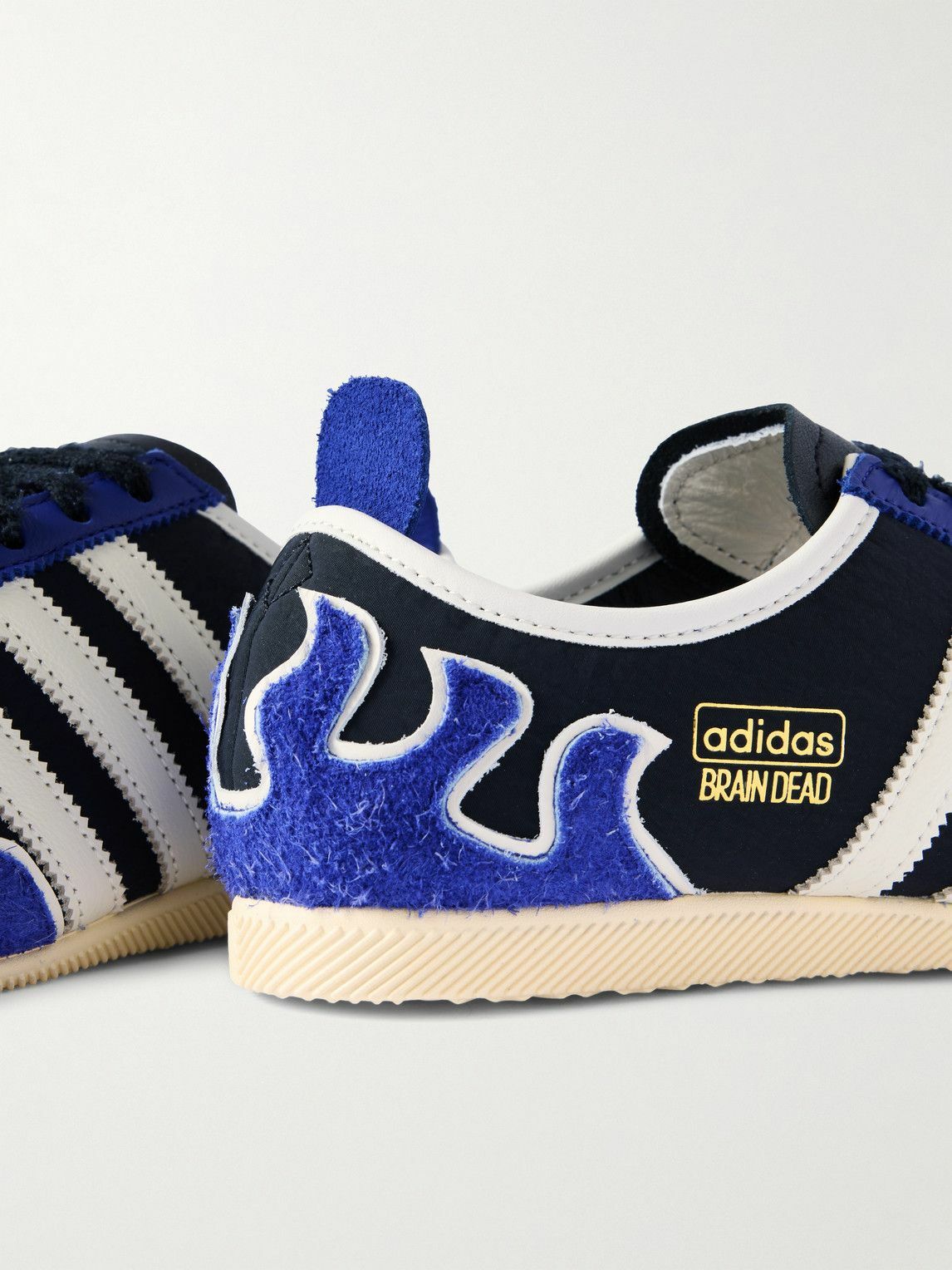 adidas Originals - Brain Dead Japan Lo Brushed-Suede, Leather and Shell Sneakers - Blue