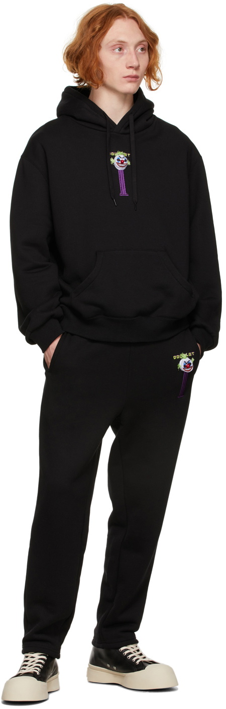 Doublet Black Puppet Embroidered Hoodie Doublet