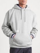 WTAPS - Aon Logo-Appliquéd Cotton-Jersey Hoodie - Gray
