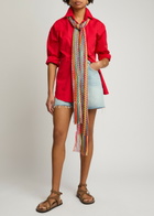 Missoni Zigzag-intarsia Fine-knit Scarf - Pink - One Size