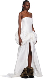 FIDAN NOVRUZOVA White Gathered Minidress