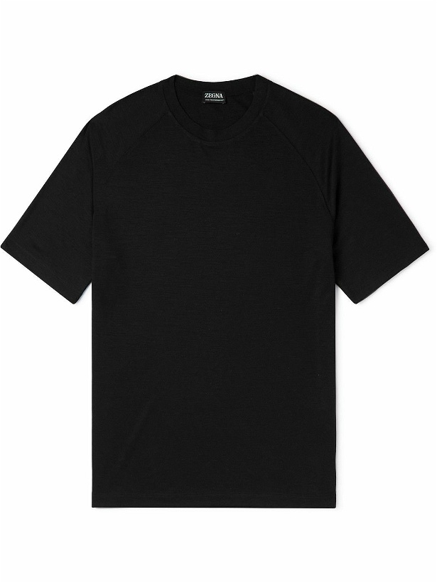 Photo: Zegna - Wool T-Shirt - Black