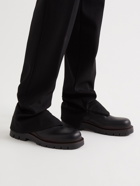 Bottega Veneta - The Tire Rubber-Trimmed Leather Derby Shoes - Black