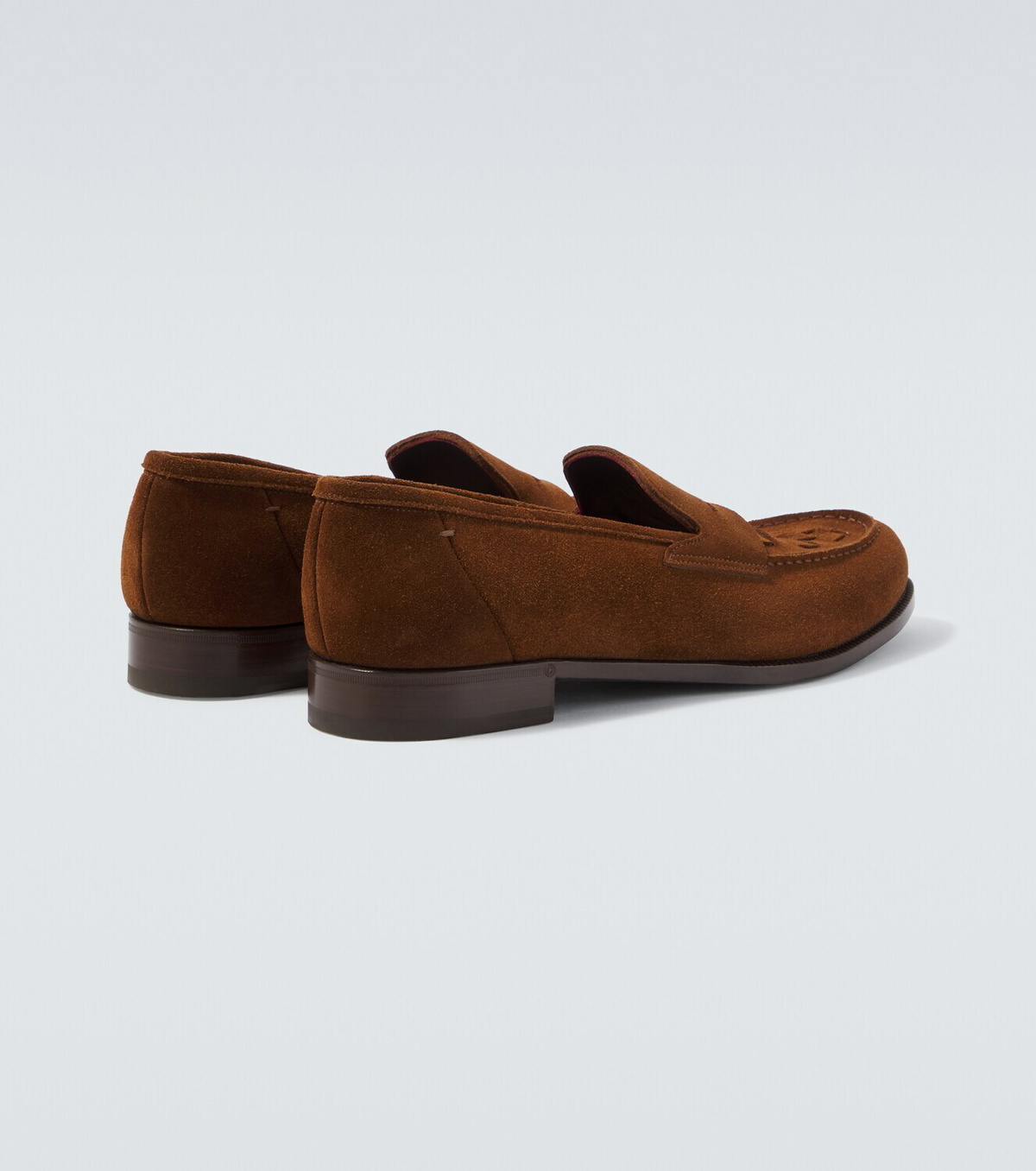 Lardini Woven suede penny loafers