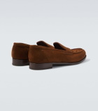 Lardini Woven suede penny loafers